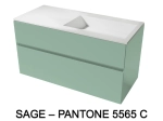 Meuble avec vasque Solid-Surface, finition bois ou couleurs, deux tiroirs à onglet, Largeur 100, 120 et 140 cm, P. 45 cm, Hauteur 56 cm, Stock disponible, LIVRAISON OFFERTE